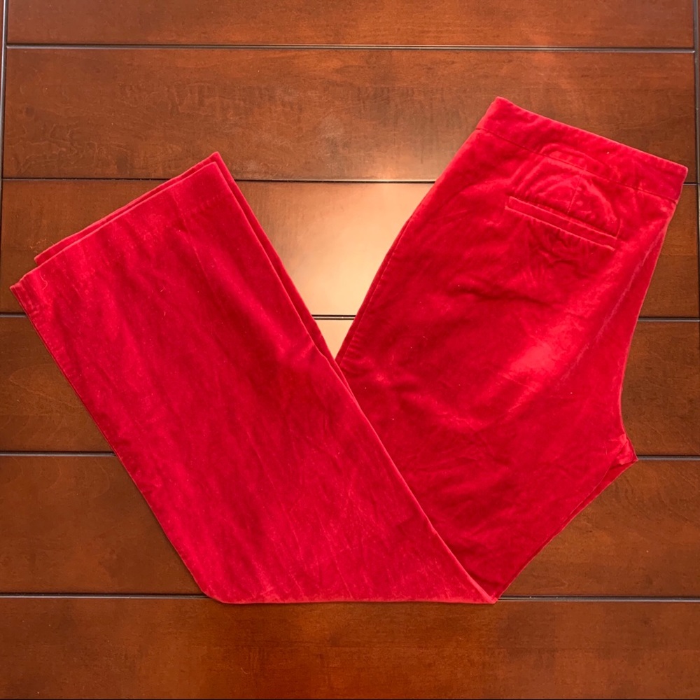 ❤️The Limited Red Velour Drew Fit Pants❤️